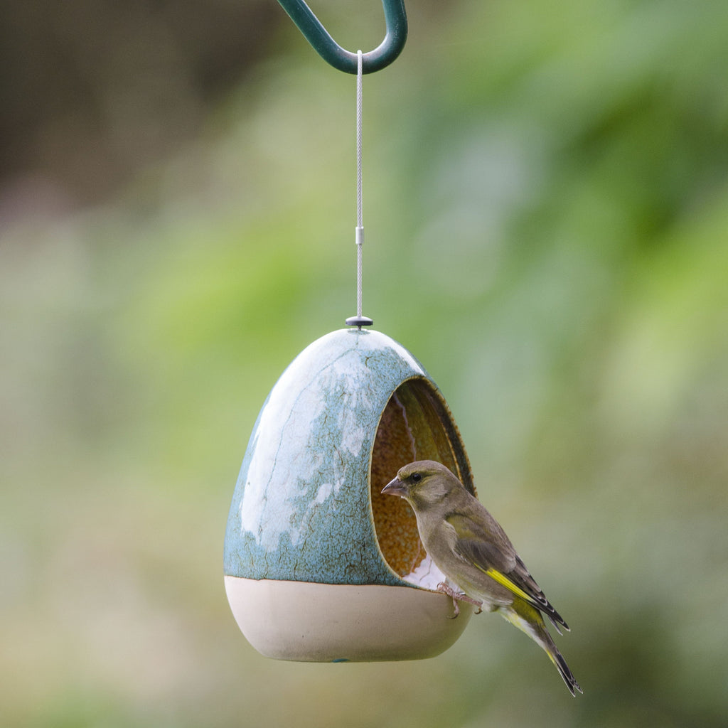 National Trust Vierno Diner Bird Feeder – Modern Ceramic Hanging Feeder
